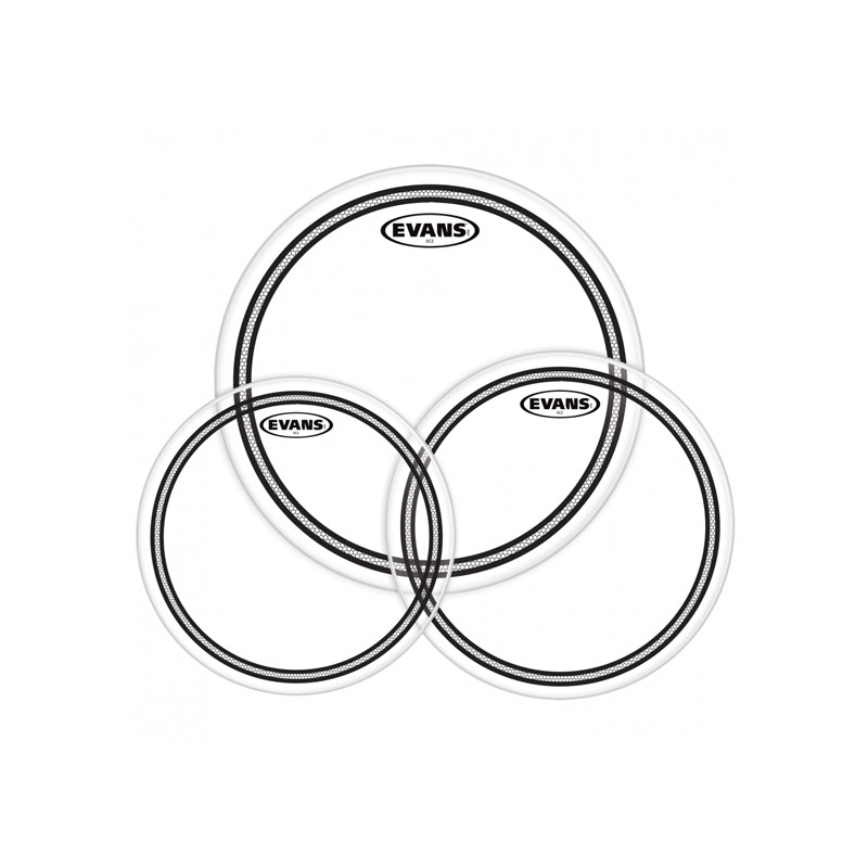 EVANS ETP-EC2SCLR-F EC2 TOM PACK 3 PELLI TOM CLEAR FUSION 10", 12", 14"