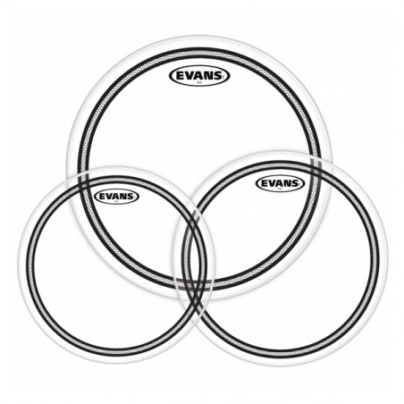 EVANS ETP-EC2SCLR-F EC2 TOM PACK 3 PELLI TOM CLEAR FUSION 10", 12", 14"