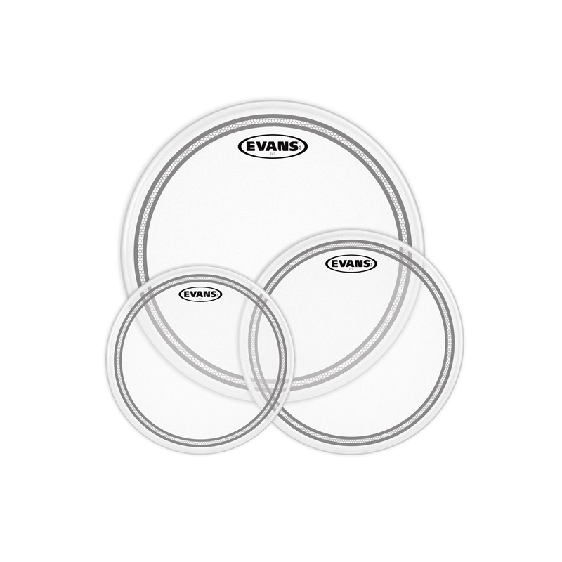 EVANS ETP-EC2SCTD-R EC2 TOM PACK 3 PELLI TOM CLEAR ROCK 10", 12", 16"
