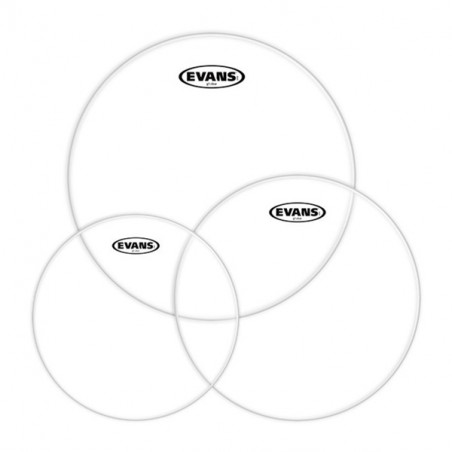 EVANS ETP-G1CLR-S G1 TOM PACK 3 PELLI TOM CLEAR STANDARD 12", 13", 16"