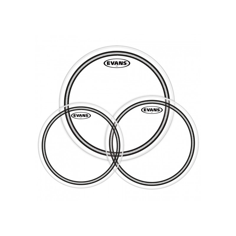 EVANS ETP-EC2SCLR-S EC2 TOM PACK 3 PELLI TOM CLEAR STANDARD 12", 13", 16"