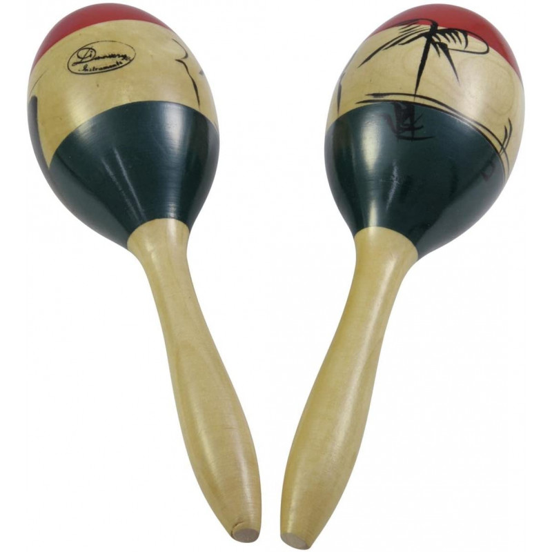 DIMAVERY MARACAS IN LEGNO STILE JAMAIKA