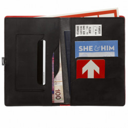 MONO PASSPORT WALLET - BLACK