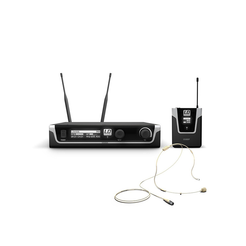 LD SYSTEMS U506BPHH SISTEMA BODYPACK & HEADSET COLOR BEIGE