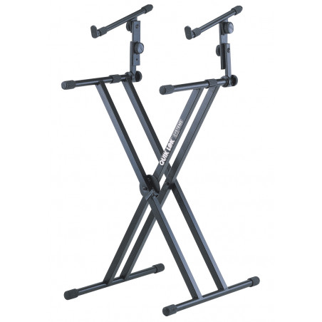 QUIK LOK QL-642 SUPPORTO A X RINFORZATO PER 2 TASTIERE - BLACK