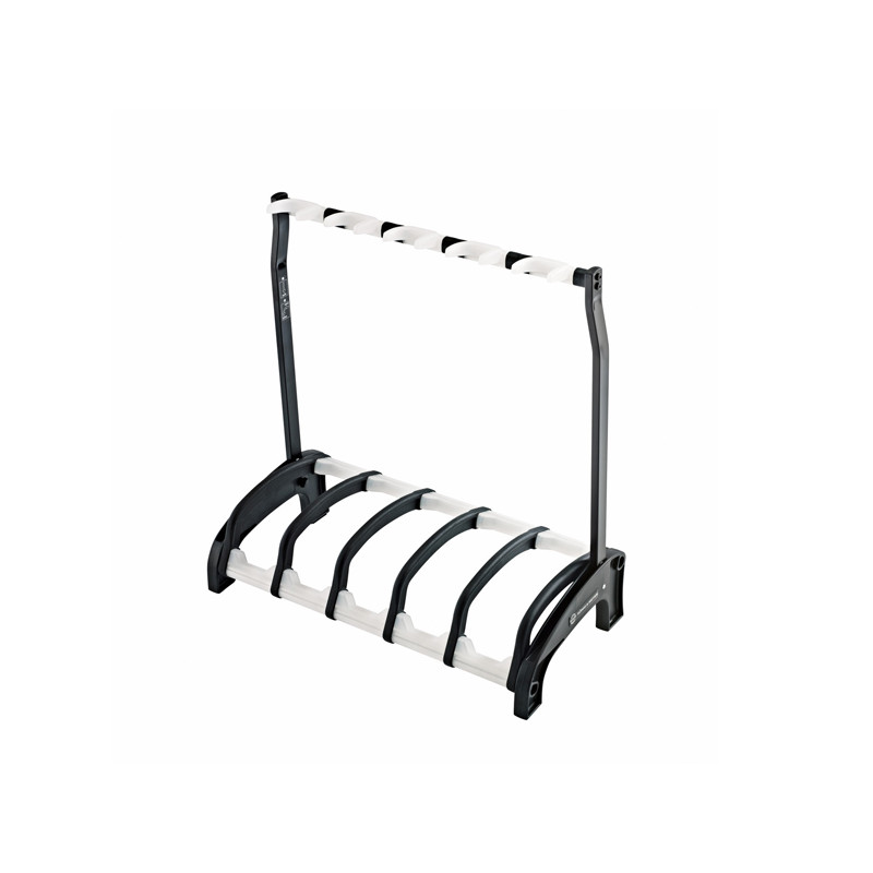 KONIG & MEYER 17525 FIVE E-GUITAR STAND GUARDIAN 5 BLACK WITH TRANSLUCENT SUPPORT ELEMENTS