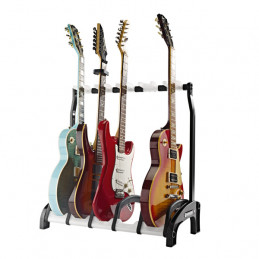 KONIG & MEYER 17525 FIVE E-GUITAR STAND GUARDIAN 5 BLACK WITH TRANSLUCENT SUPPORT ELEMENTS