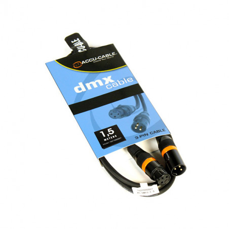 ACCU-CABLE AC-DMX3/015 CABLE DMX  XLRM 3P / XLRF 3P  1,5M