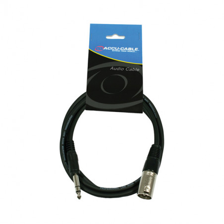 ACCU-CABLE XMJ6S15 XLR MALE TO 6,3 JACK STEREO 1.5M