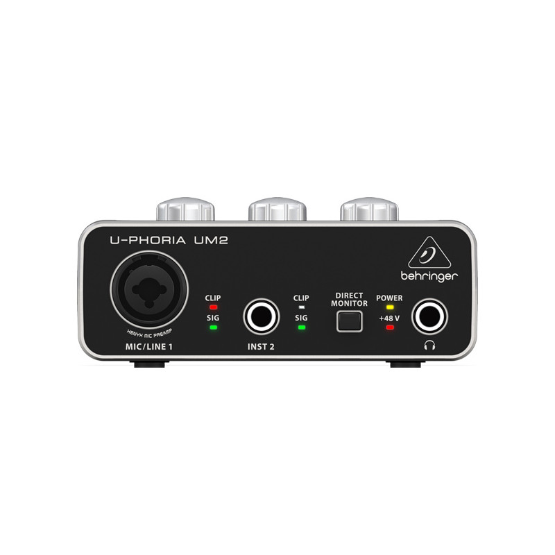 BEHRINGER U-PHORIA UM2 AUDIOPHILE 2X2 USB AUDIO INTERFACE WITH XENYX MIC PREAMPLIFIER