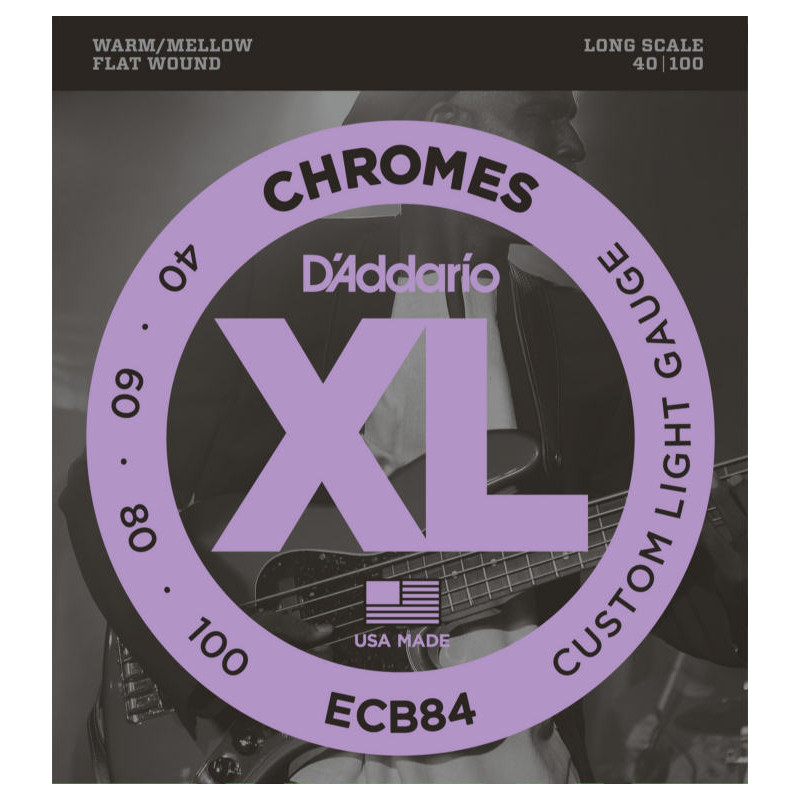 D'ADDARIO ECB84 CHROMES BASS STRINGS 40-100