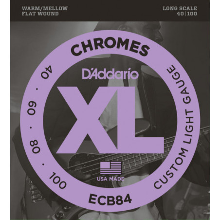 D'ADDARIO ECB84 CHROMES BASS STRINGS 40-100