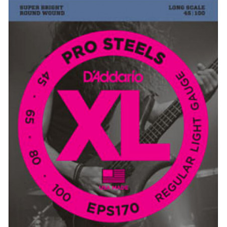 D'ADDARIO EPS170 PRO STEELS BASS STRINGS 45-100