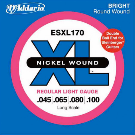 D'ADDARIO ESXL170 STEINBERGER BASS STRINGS, 045-100