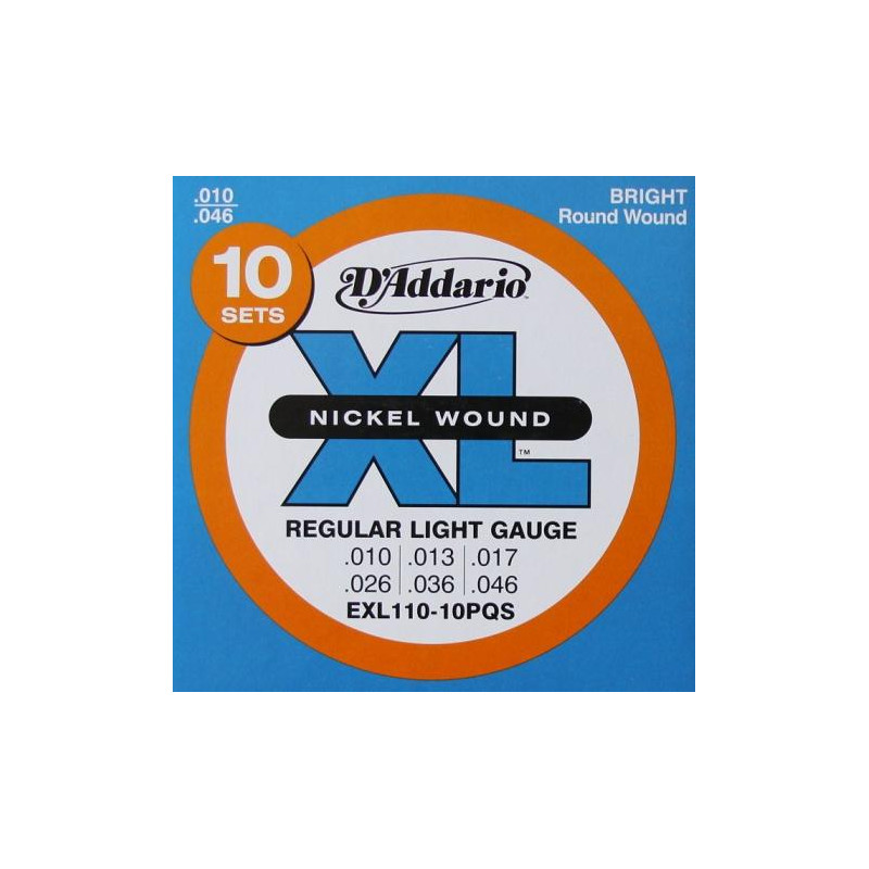 D'ADDARIO EXL110-10PQS (PACK)