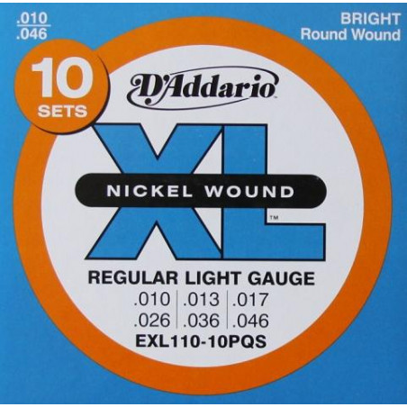 D'ADDARIO EXL110-10PQS (PACK)