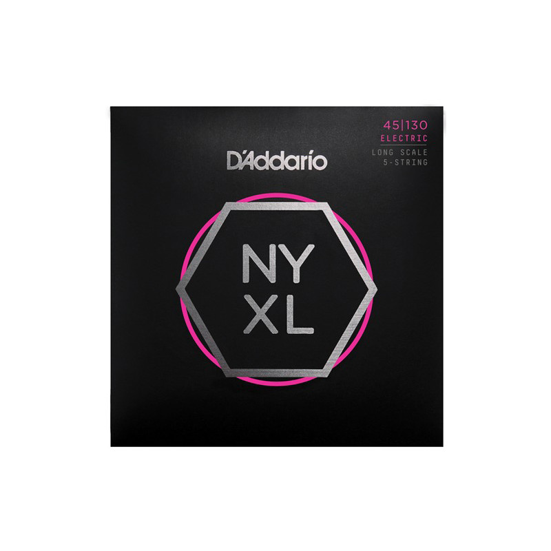 D'ADDARIO NYXL45130 ELECTRIC BASS STRING SET LONG SCALE REGULAR LIGHT 5-STRING 45-130