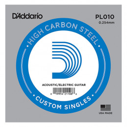 D'ADDARIO PL026 PLAIN STEEL SINGLES .026