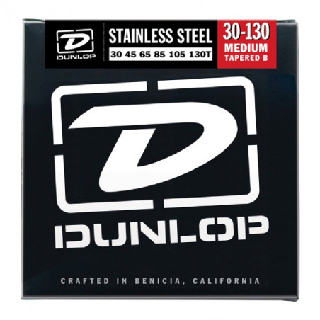 DUNLOP DBN30130T NICKEL BASS STRINGS TAPERED 30-130 - MEDIUM