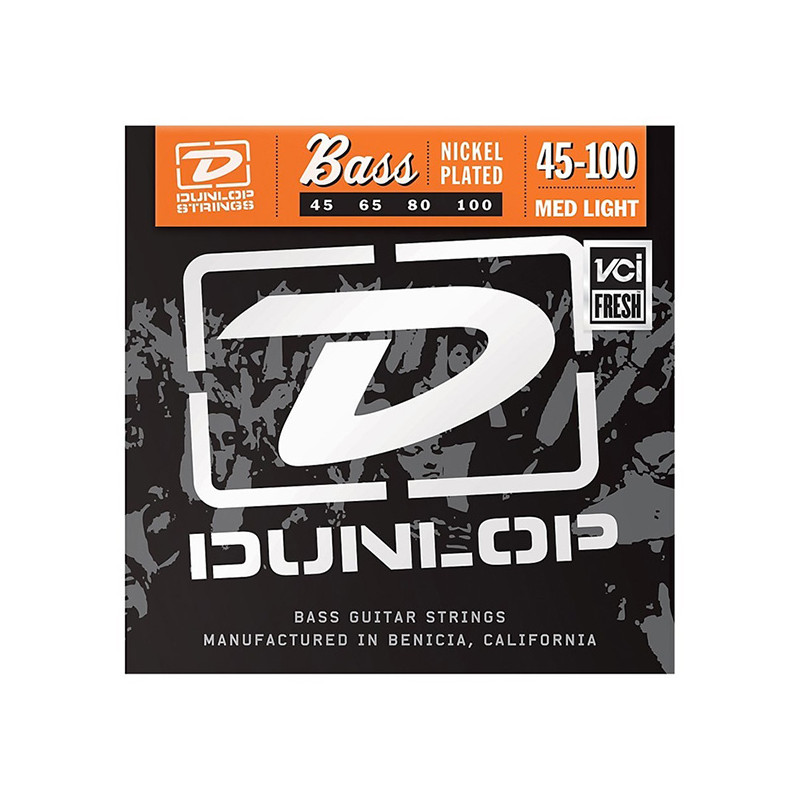 DUNLOP DBN45100 NICKEL BASS STRINGS 45-100