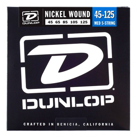 DUNLOP DBN45125 NICKEL BASS STRINGS 5C - 45-125