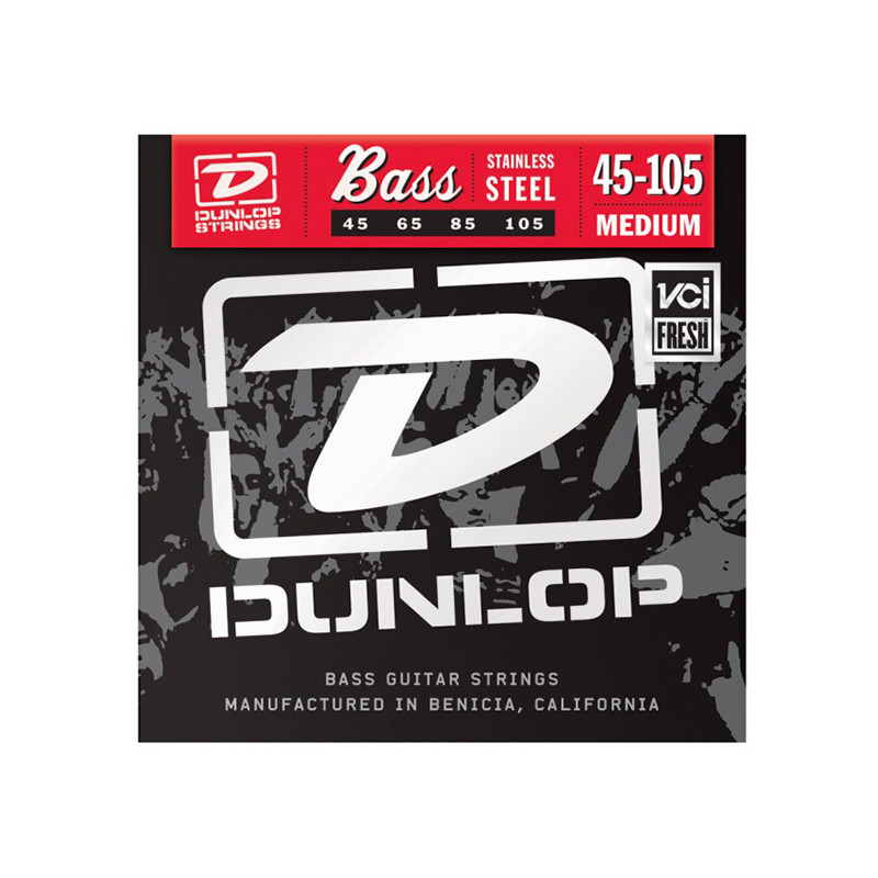 DUNLOP DBS45105 STAINLESS STEEL BASS STRINGS 45-105