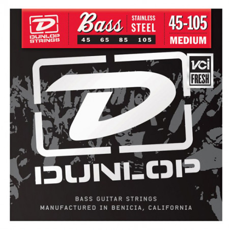 DUNLOP DBS45105 STAINLESS STEEL BASS STRINGS 45-105