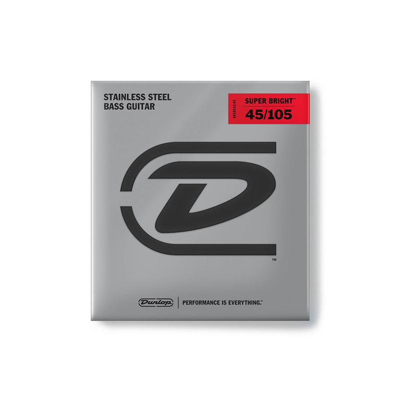 DUNLOP DBSBS45105 CORDE PER BASSO SUPER BRIGHT STAINLESS STEEL 45-105