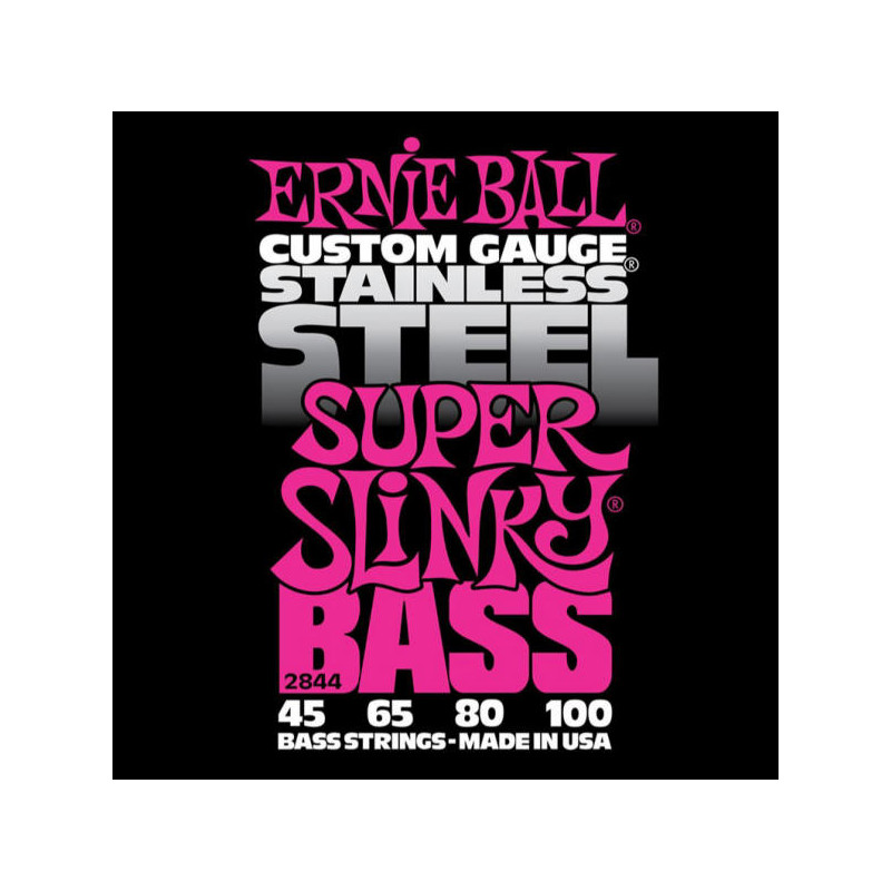 ERNIE BALL 2844 SUPER SLINKY STAINLESS STEEL 45-100