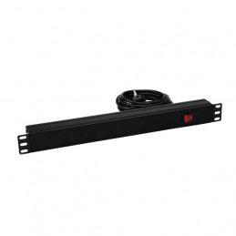 EUROLITE R19-8 PRESA MULTIPLA RACK 1U NERA