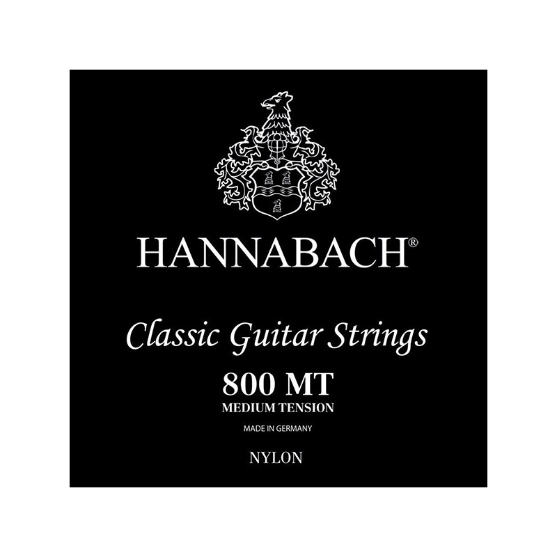 HANNABACH 800MT CORDE PER CHITARRA CLASSICA SERIE 800 MEDIUM TENSION ARGENTATO