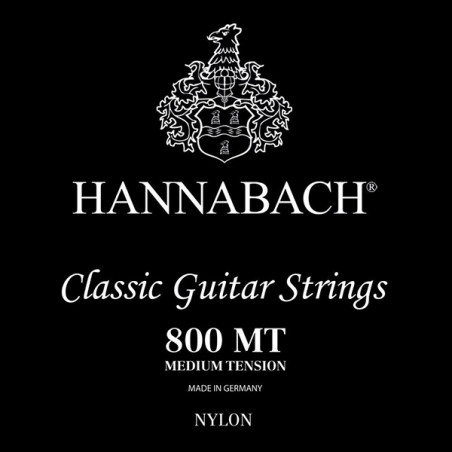 HANNABACH 800MT CORDE PER CHITARRA CLASSICA SERIE 800 MEDIUM TENSION ARGENTATO