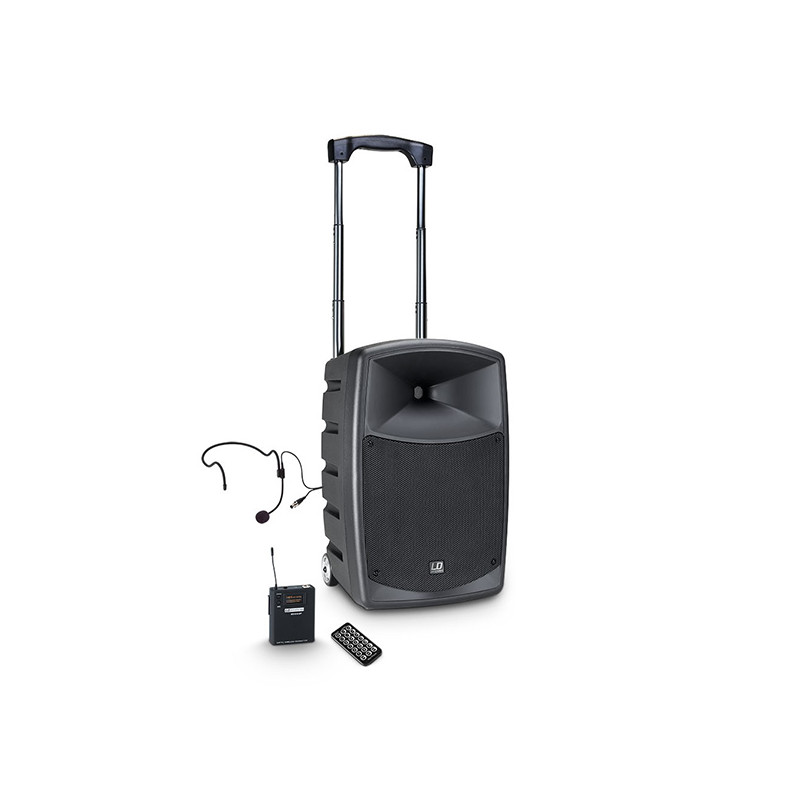 LD SYSTEMS ROADBUDDY 10HSB5 ALTOPARLANTE BLUETOOTH ALIMENTATO A BATTERIA CON MIXER, BODYPACK E CUFFIA