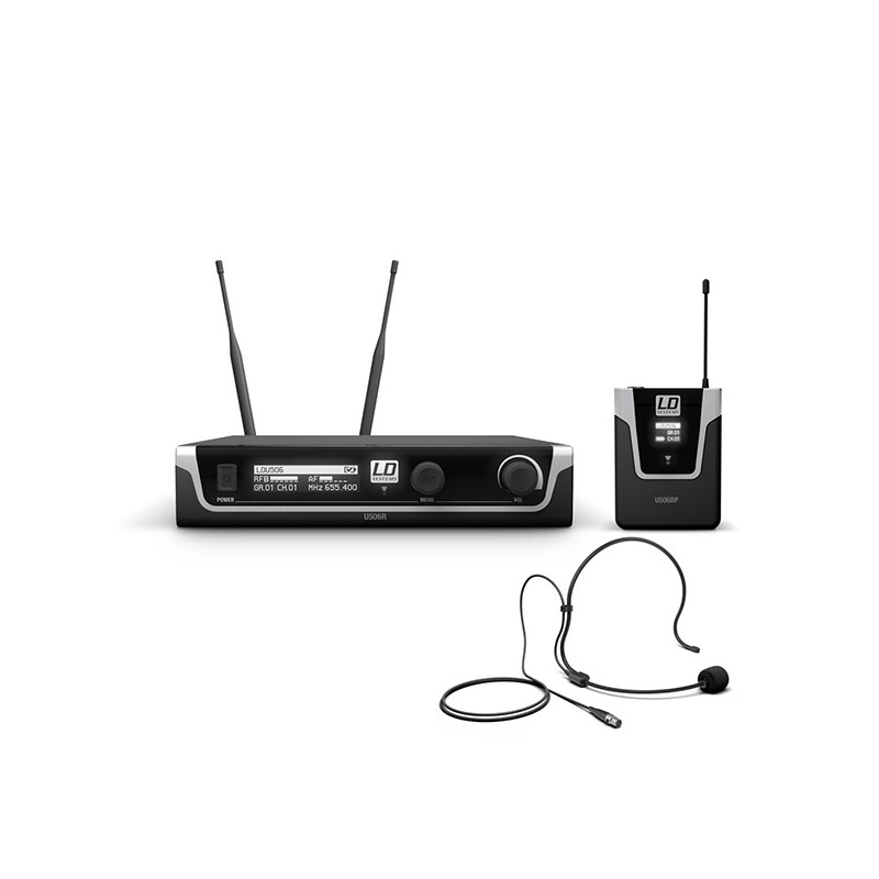 LD SYSTEMS U506BPH SISTEMA PER RADIOMICROFONO CON BODYPACK E HEADSET