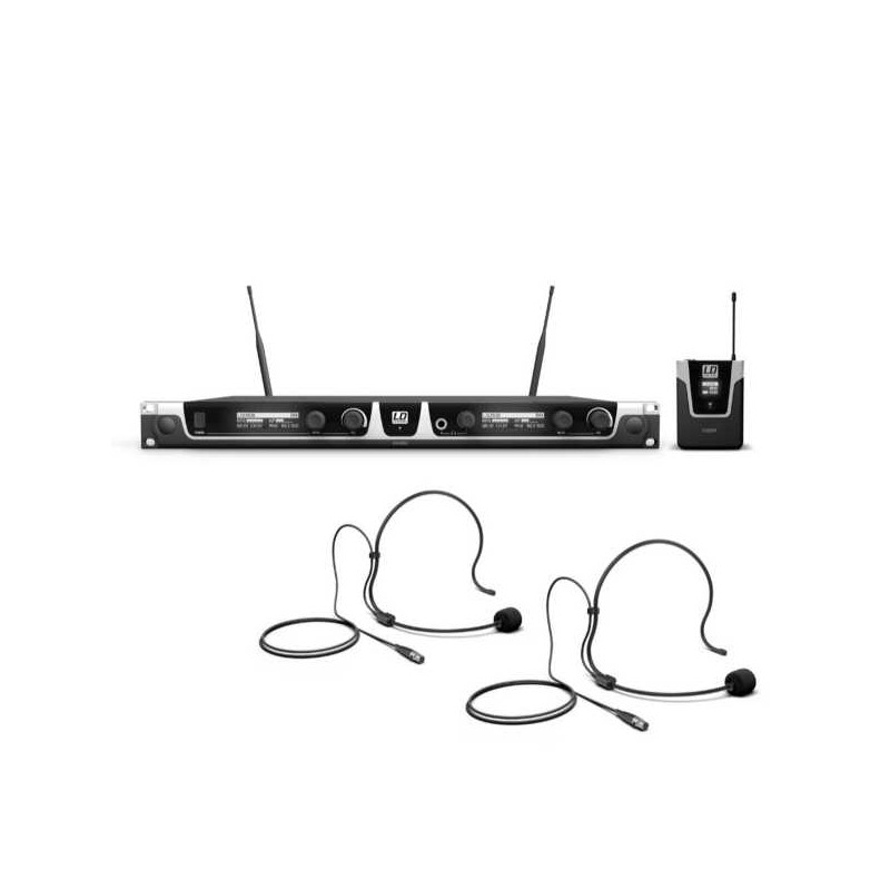 LD SYSTEMS U508BPH2 SISTEMA DUAL RADIOMIC HEADSET NERO