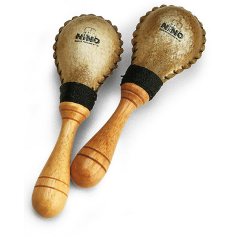 NINO PERCUSSION MARACAS WOOD/SKIN