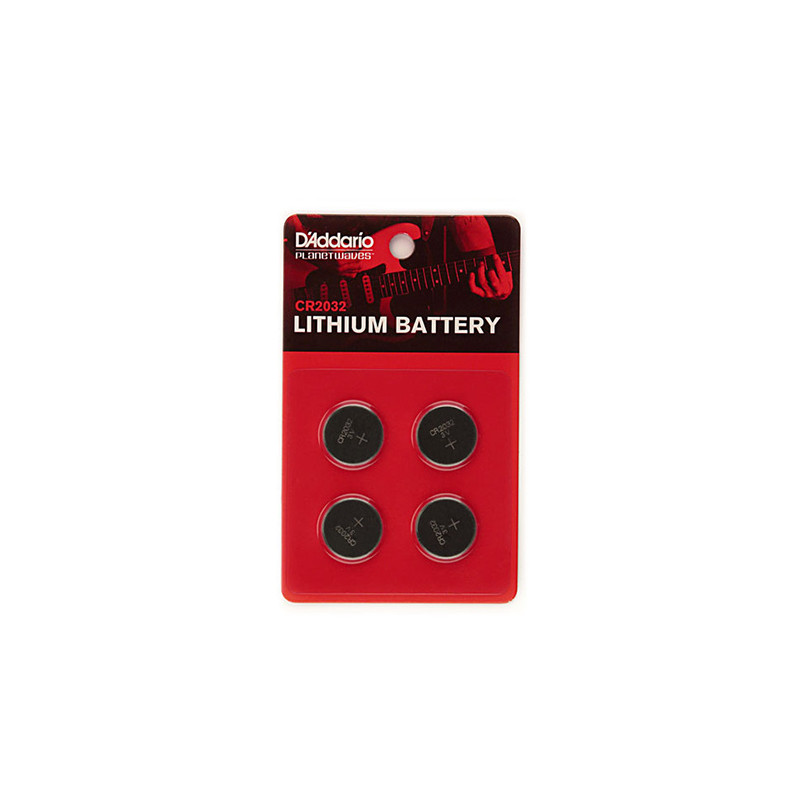 PLANET WAVES CR2032 4 BATTERIE BOTTONE AL LITIO