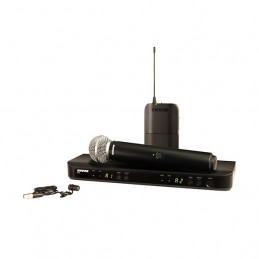 SHURE BLX1288/W85 WIRELESS COMBO SYSTEM WITH SM58 HANDHELD AND WL185 LAVALIER