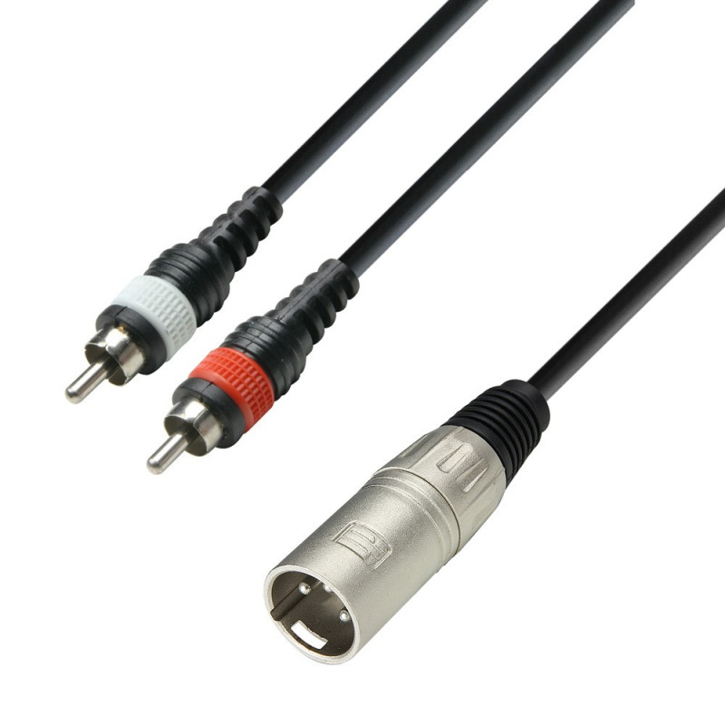 ADAM HALL 3 STARS CAVO ADATTATORE 1 x XLR3P MV A 2 x RCA MASCHIO - 3m