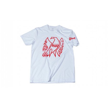 GIBSON GA-FBWMXL FIREBIRD T-SHIRT WHITE , EXTRA LARGE