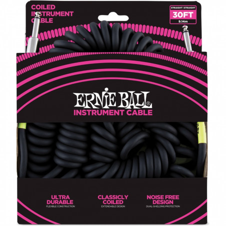ERNIE BALL 6044 Cavo Spirale Black 9 mt