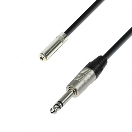 ADAM HALL K4BYV0300 PROLUNGA CUFFIE PRESA JACK STEREO DA 3,5 MM A JACK STEREO DA 6,3 MM 3 M