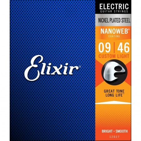 ELIXIR 12027 NANOWEB 9/46 CUSTOM LIGHT ELECTRIC