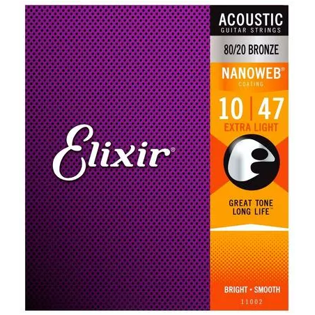 ELIXIR 11002 NANOWEB 10/47 BRONZE EXTRA LIGHT