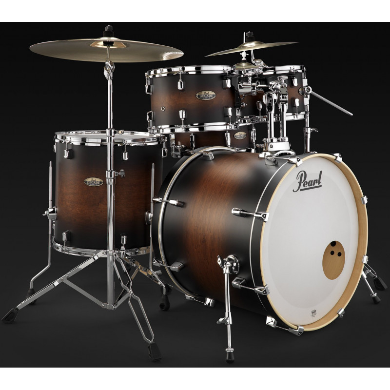 PEARL DECADE MAPLE 5pz Fusion completa di meccaniche colore SATIN BROWN BURST 260