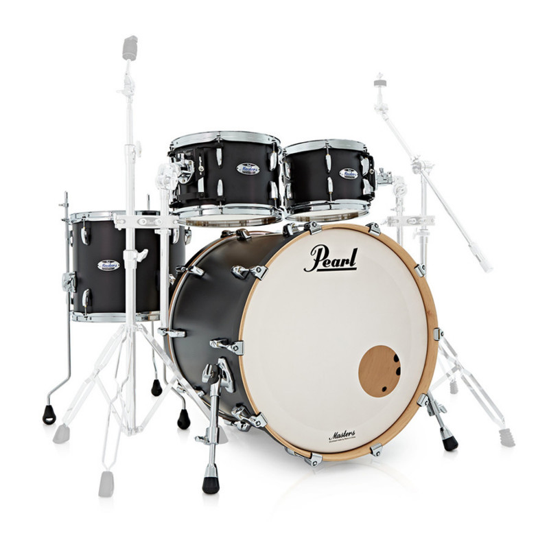 PEARL MASTER MAPLE COMPLETE - MCT- 4pz. solo fusti colore MATTE CAVIAR BLACK 339