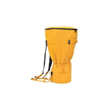 Djembe Bag for 12" durable ray on, padded, adjustable straps canary colour