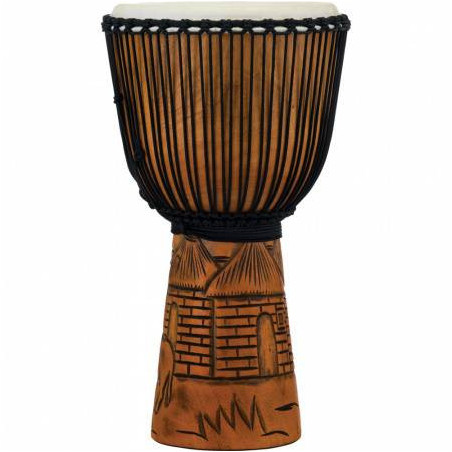 12" Plantation Mahogany Hand Carved with Goat Head