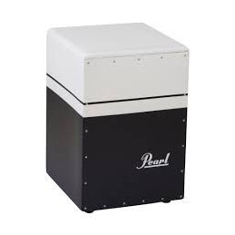 BRUSH BEAT boom box fiberglass cajon w/ported chamber for super -low bass 12"x12"x18.9" black/white finish