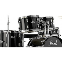 PEARL batteria ROADSHOW 5pz completa di hardware e piatti colore JET BLACK 31
